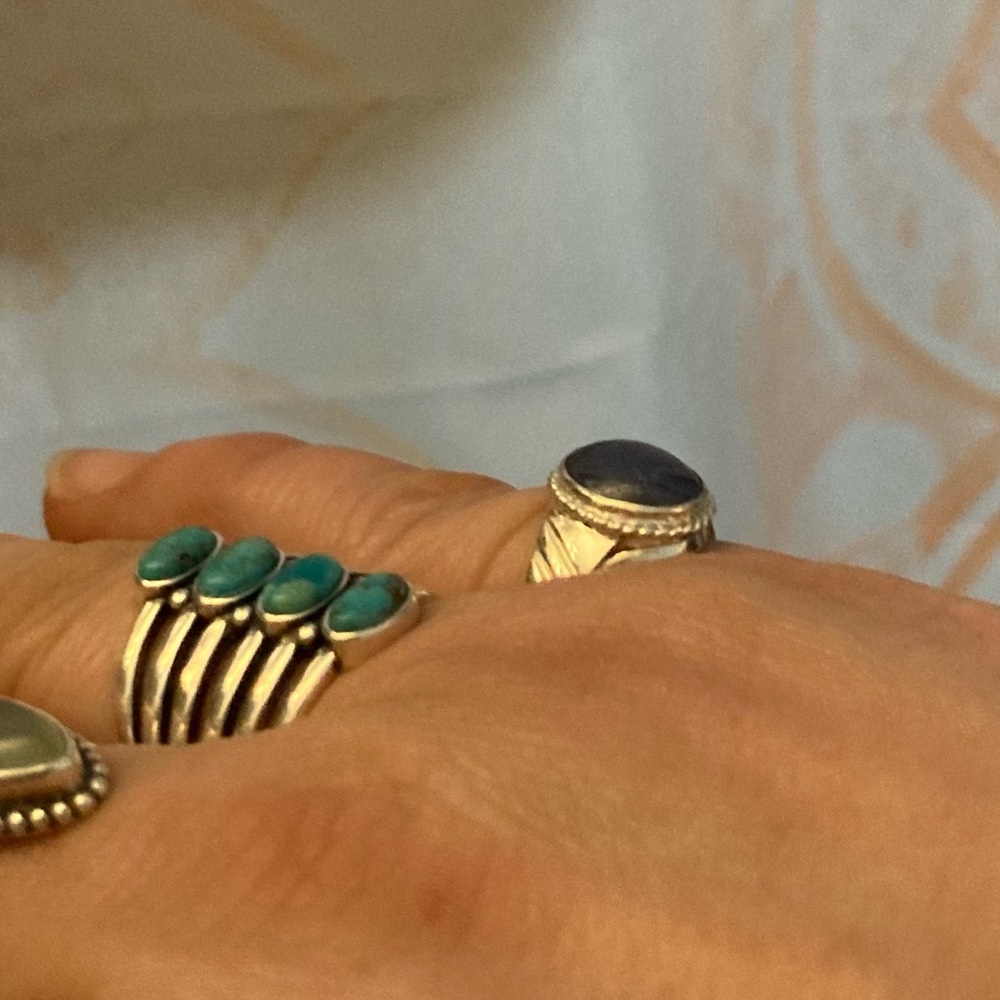 Elegant Solid Sterling Silver Blue Tanzanite Wome… - image 8